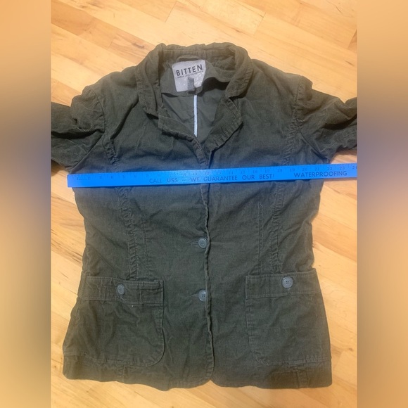 Bitten by Sarah Jessica Parker Olive Blazer Corduroy Vintage - Picture 6 of 7